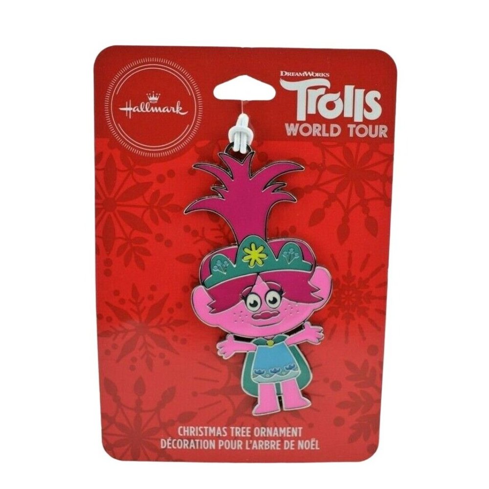 Hallmark Trolls World Tour Poppy 3 inch Christmas Tree Ornament New
